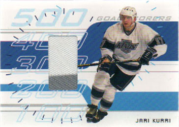 2001-02 Be A Player Memorabilia 500 GOAL SCORES 2- Color JERSEY Jari Kurri Kings #GS-11