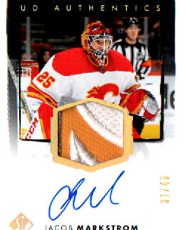 2022-23 SP Authentic PATCH AUTOGRAPH 37/49 Jacob Markstrom (G) Flames #UDAP-JM