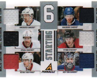 2011-12 Pinnacle STARATING 6 Lidstrom-Alffredson-Sedin-Lundqvist-Karlsson-Sedin Swedish #28