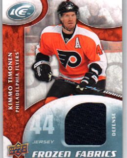 2009-10 UD Ice Frozen Fabrics JERSEY (Black) Kimmo Timonen #FR-KT