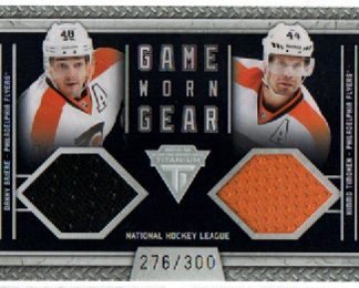 2011-12 Panini Titanium Game-Worn Gear DUAL MEMORABILIA 276/300 Kimmo Timonen - Danny Briere #24