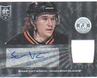 2013-14 Totally Certified Rookie SILVER AUTOGRAPH Jerseys Sami Vatanen RC Ducks #154