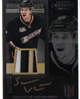 2013-14 Panini Contenders 3-Color PATCH - AUTOGRAPHS 092/100 Sami Vatanen RC Ducks #181