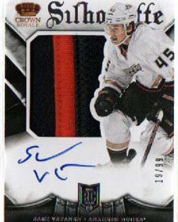 2013-14 Crown Royale Rookie Silhouette 2-Color JERSEY AUTOGRAPHS 19/99 Sami Vatanen RC Ducks #101