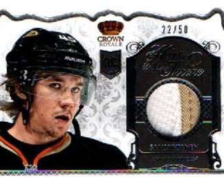 2013-14 Crown Royale Heirs to the Throne Materials PRIME 2-Color JERSEY 22/50 Sami Vatanen RC Ducks #HTSV