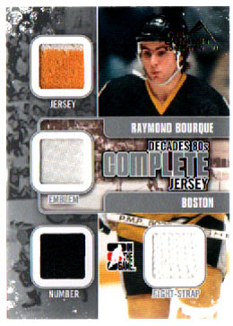 2010-11 ITG Decades 80s THE SUMMIT 1/1 COMPLETE JERSEY Silver Raymond Bourque Bruins #CJ-14