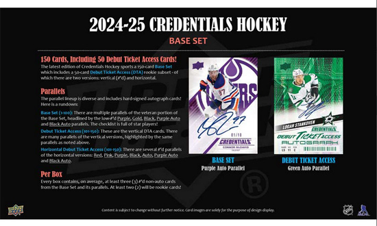 2024-25 UD Credentials Hockey Hobby - Image 3