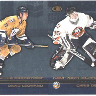 2002-03 Pacific Heads UP DOUBLE Un-CUT David Legwand Predators - Chris Osgood (G) Islanders #69 ja 73