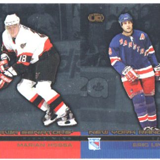 2002-03 Pacific Heads UP DOUBLE Un-CUT Marian Hossa Senators - Eric Lindros Rangers #87 ja 82