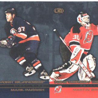 2002-03 Pacific Heads UP DOUBLE Un-CUT Mark Parrish Islanders - Martin Brodeur (G) Devils #74 ja 70