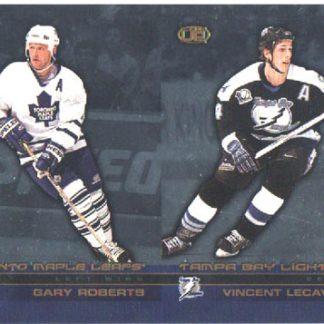 2002-03 Pacific Heads UP DOUBLE Un-CUT Gary Roberts Maple Leafs - Vincent Lecavalier Lightning #117 ja 112