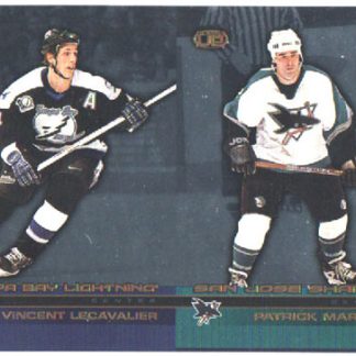 2002-03 Pacific Heads UP DOUBLE Un-CUT Vincent Lecavalier Lightning - Patrick Marleau Sharks #112 ja 107