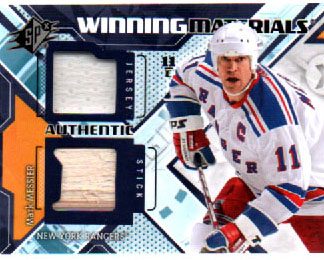 2013-14 SPx WINNING MATERIALS Jersey-Stick Mark Messier Rangers #WM-MM
