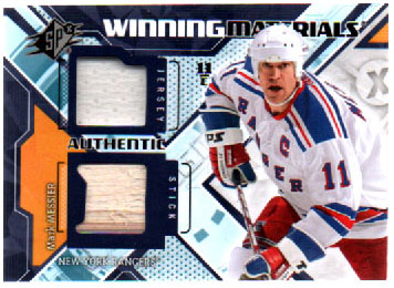 2013-14 SPx WINNING MATERIALS Jersey-Stick Mark Messier Rangers #WM-MM