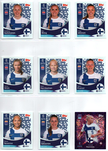2025 Topps UEFA Euro WOMAN'S Switzerland #86 Ria Öling (Finland)