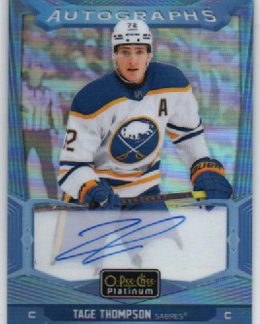 2024-25 OPC Platinum BLUE RAINBOW AUTOGRAPHS #BA-TT Tage Thompson Sabres