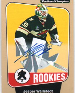2024-25 Parkhurst Champions AUTOGRAPH #256 Jesper Wallstedt (G) Wild