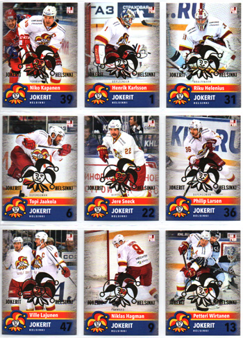 2015-16 Jokerit KHL AWAY Set GOLD /50 #JOK-HOM-008 Jere Sneck Jokerit