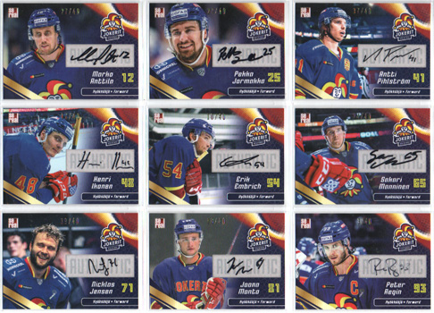 2018-19 Jokerit KHL AUTOGRAPH /40 #JOK-AUT-021 Sakari Manninen Jokerit