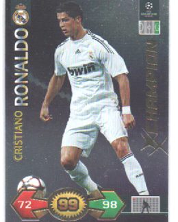 BONUS 350,00€,  2009-10 Panini Champions League CHAMPION Cristiano Ronaldo (Real Madrid) 