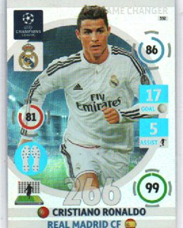 BONUS 155,00€, 2014-15 Panini Champions League GAME CHANGER #332 Cristiano Ronaldo (Real Madrid CF)