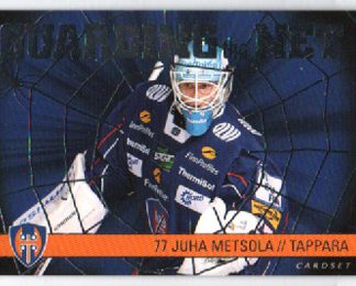 BONUS 55,00€, 2015-16 Cardset GUARDING THE NET #GTN9 Juha Metsola Tappara