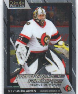 BONUS 55,00€, 2023-24 O-Pee-Chee Platinum ROOKIES #273 Leevi Meriläinen (G) RC Senators
