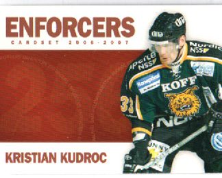 BONUS 155,00€, 2006-07 Cardset ENFORCERS 12 kpl SETTI