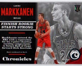 2017-18 NBA Panini Chronicles FINNISH ROOKIE #119 Lauri Markkanen RC Chicago Bulls