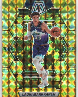 2022-23 NBA Panini Mosaic REACTIVE YELLOW MOSAIC PRIZM #147 Lauri Markkanen Utah Jazz