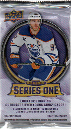 2025-26 Upper Deck Hockey Series 1 , 12-Card Pack Pussi