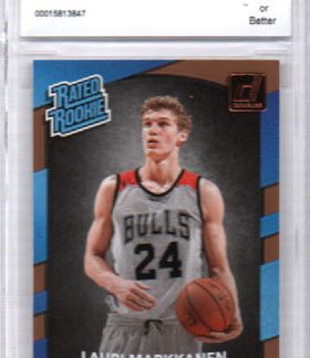 2017-18 NBA Panini Donruss Basketball BCCG Greaded MINT 10 #159 Lauri Markkanen RC Bulls