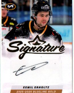 2025-26 BlueLine Series 2 SIGNATURE GOLD /40 #AU-EE Emil Erholtz Kärpät