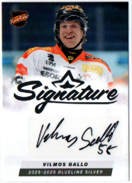 2025-26 BlueLine Series 1 SIGNATURE SILVER /80 #AU-VG Vilmos Gallo Kookoo