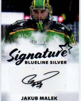 2024-25 BlueLine Series 1 SIGNATURE SILVER 49/100 #AU-JM Jakub Malekin ( G ) Ilves