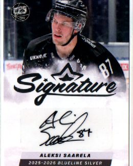 2025-26 BlueLine Series 2 SIGNATURE SILVER /80 #AU-AS Aleksi Saarela TPS