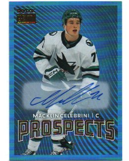 2024-25 Metal Universe Hockey BLUE AUTOGRAPH #PP-2 Macklin Celebrini Sharks (Random)