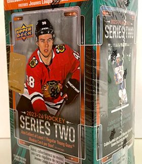 2023-24 Upper Deck Hockey Series 2 BLASTER OVERSIZED YOUNG GUNS Laatikko