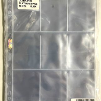Ultra PRO 9-POCKET Sivu, PLATINUM Monireikäinen (50), PUSSI