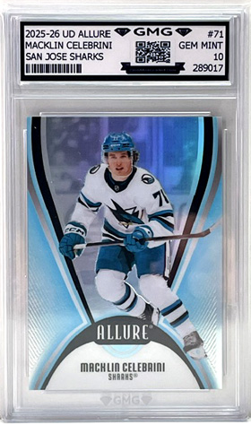 2024-25 UD Allure GMG - GEM MINT 10 #71 Macklin Celebrini RC Sharks
