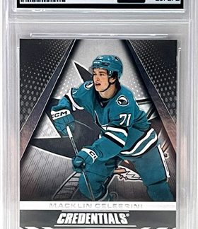 2024-25 UD Credentials - GEM MINT 10 #17 Macklin Celebrini RC Sharks