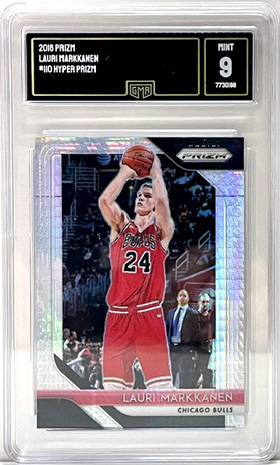 2018-19 Panini Prizm HYPER Prizm GMA MINT 9 #110 Lauri Markkanen Chicago Bulls
