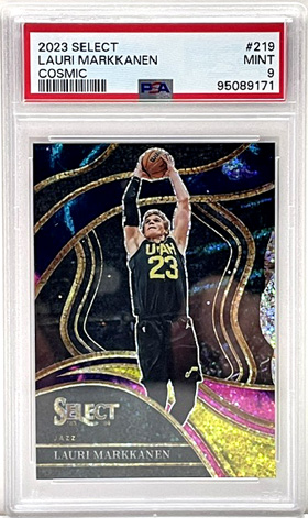 2023-24 Panini Select Cosmic PSA MINT 9 #219 Lauri Markkanen Utah Jazz