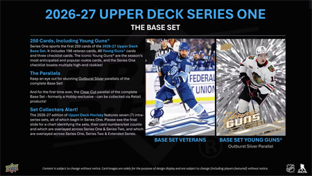 2026-27 Upper Deck Hockey Series 1 TIN BOX Laatikko (UUTUUS) - Image 2