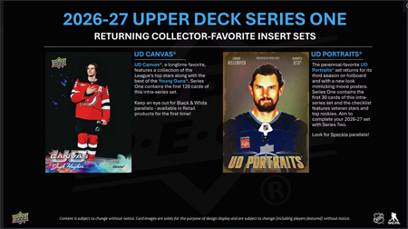 2026-27 Upper Deck Hockey Series 1 TIN BOX Laatikko (UUTUUS) - Image 3