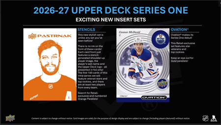 2026-27 Upper Deck Hockey Series 1 TIN BOX Laatikko (UUTUUS) - Image 7